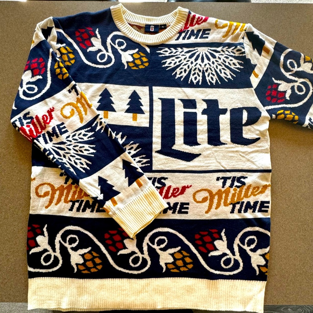 Miller Lite Holiday Sweater XL